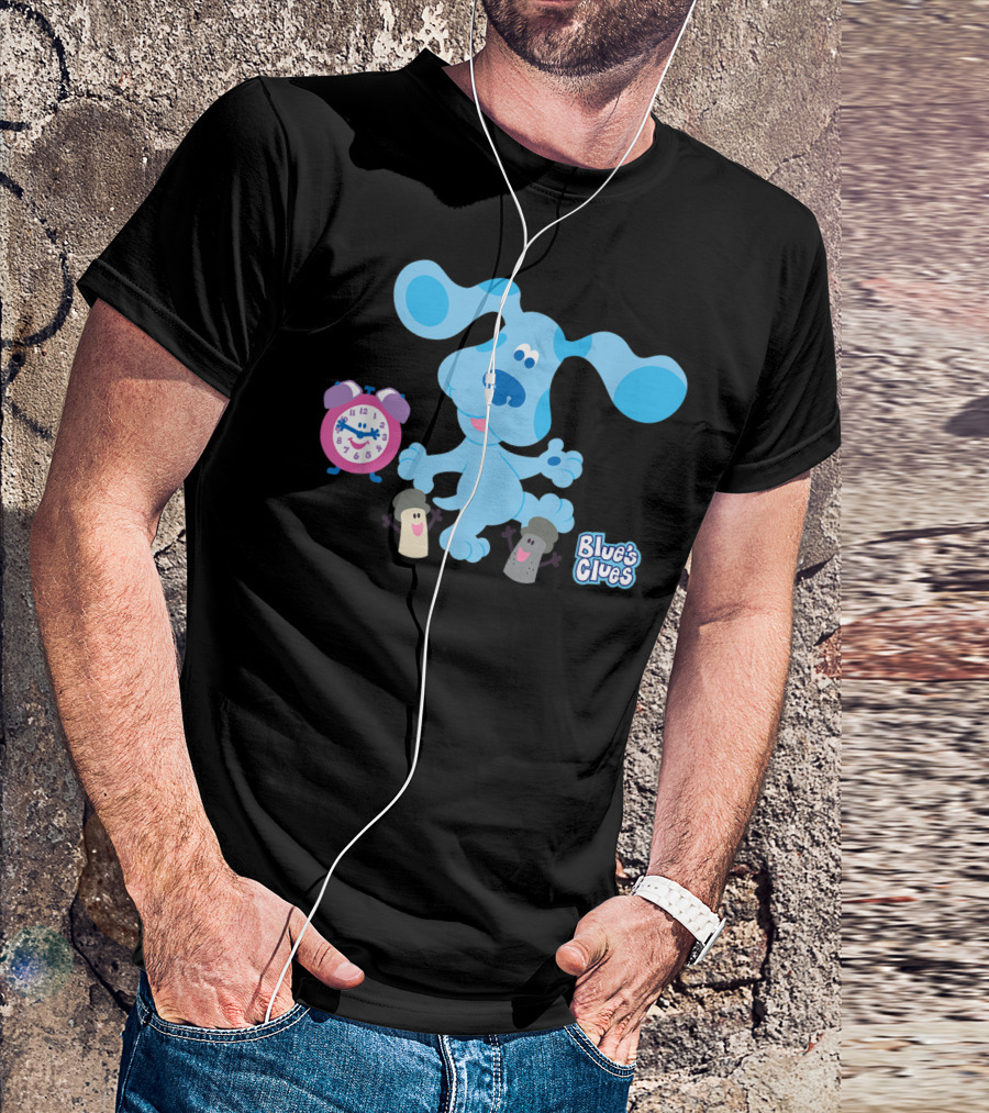 Blue's Clues Classic Group With Blue, Alarm Clock, Salt, And Pepper T-Shirt