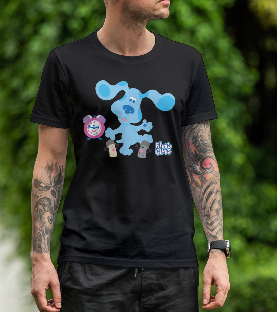 Blue's Clues Classic Group With Blue, Alarm Clock, Salt, And Pepper T-Shirt