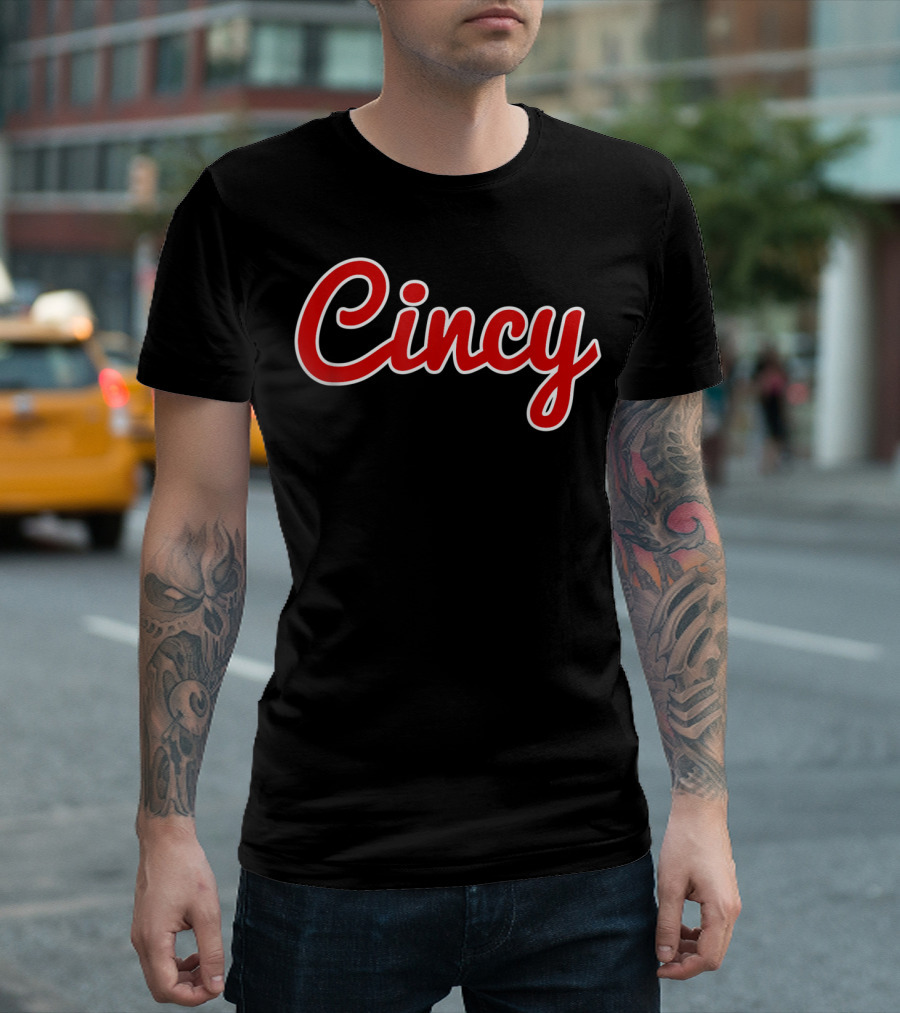 Cincy Red Script Cincinnati Ohio City Classic T-Shirt