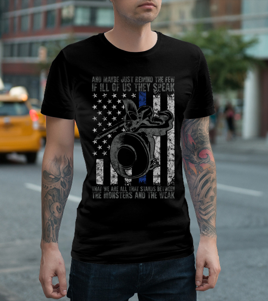 Classic American Spartan Police Stand Between Monsters and the Weak T-Shirt