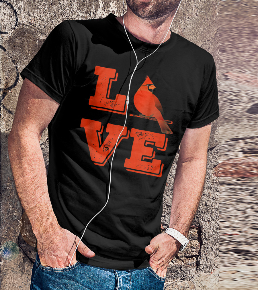 St Louis Missouri Cardinals Baseball Love Fan T-Shirt