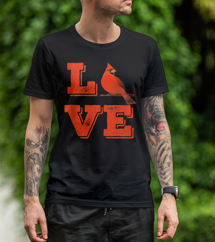St Louis Missouri Cardinals Baseball Love Fan T-Shirt