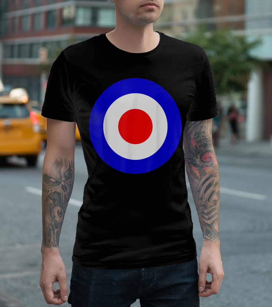 Classic Mod Swinging 60s Pop Art London RAF Roundel Target T-Shirt