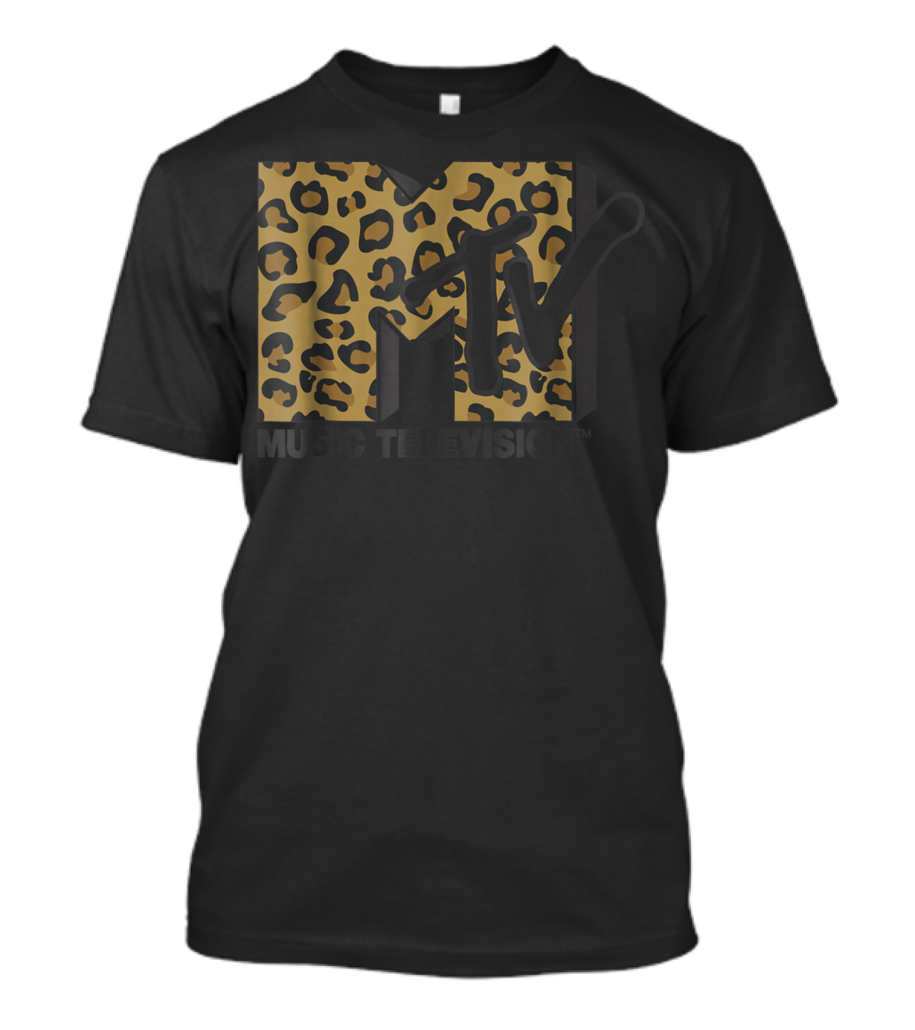 MTV Music Television Leopard Print T-Shirt