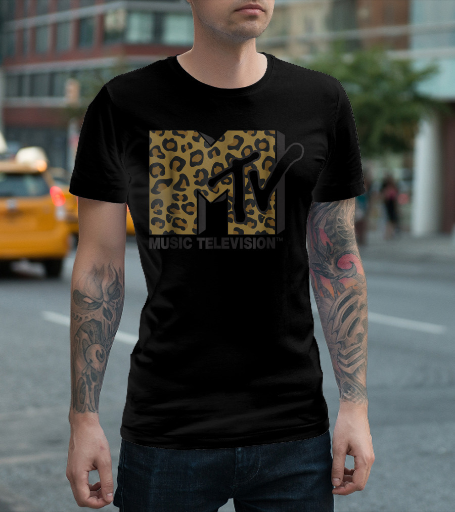 MTV Music Television Leopard Print T-Shirt