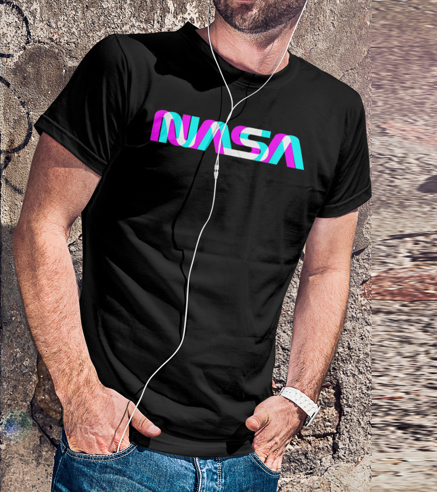 NASA Worm Logo Multicolor Classic Aerospace Engineers T-Shirt