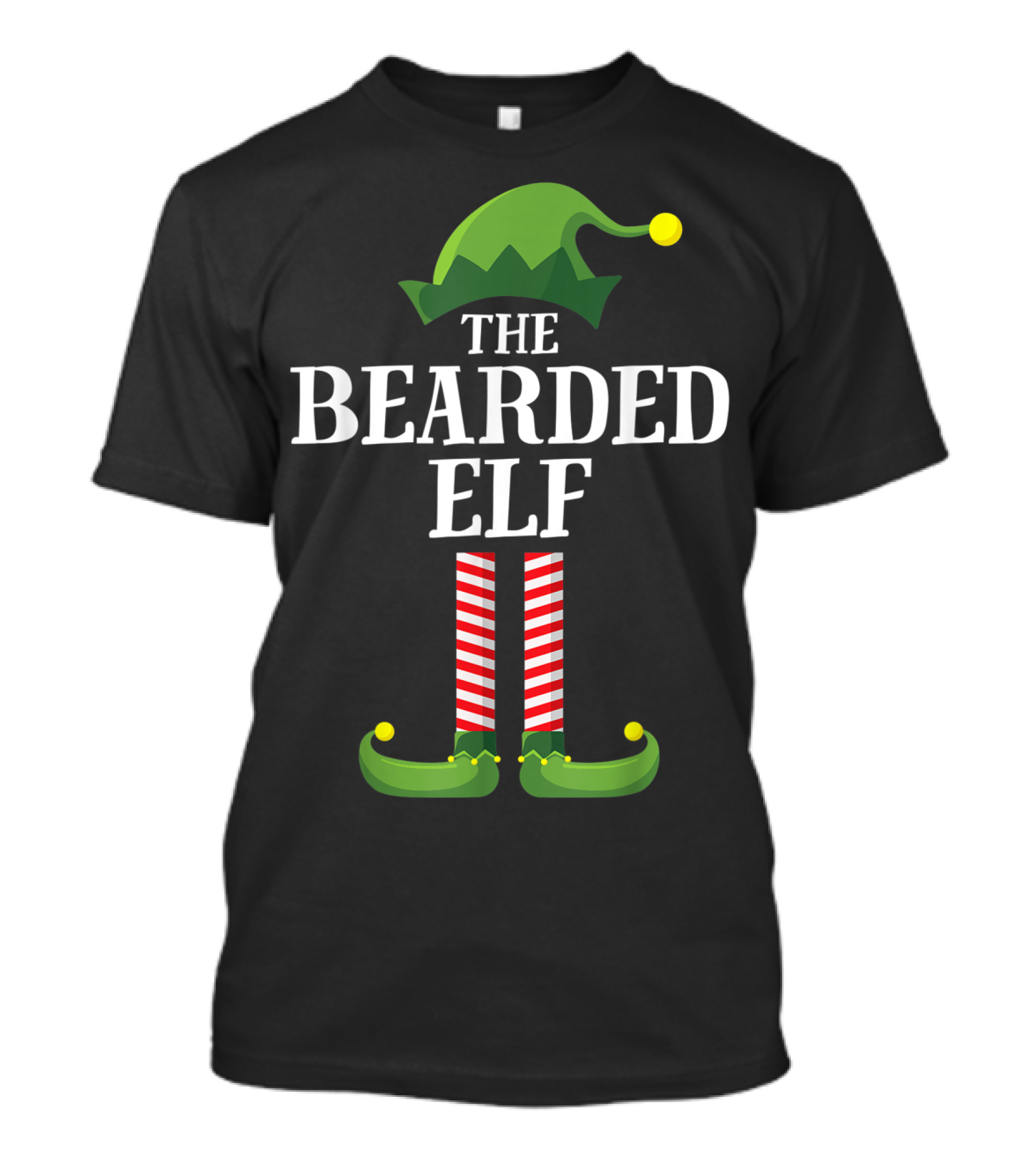 The Bearded Elf Matching Family Group Christmas Hat And Shoes T-Shirt