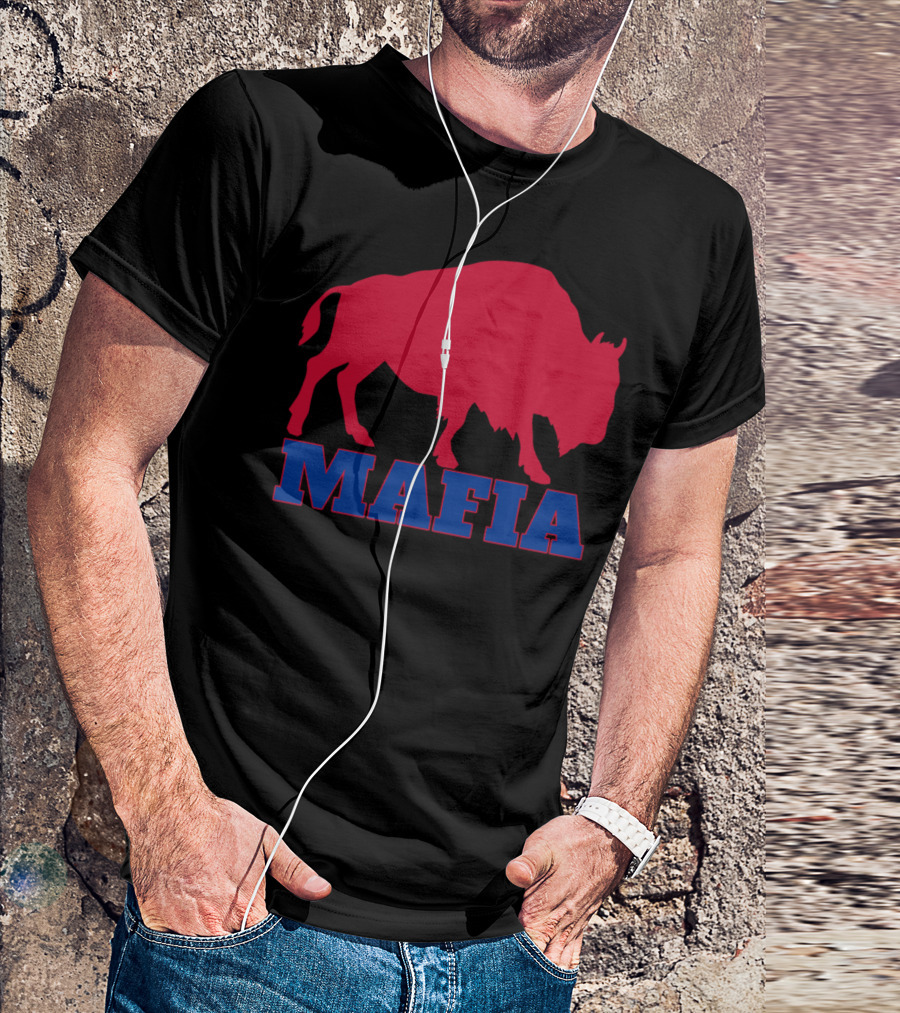 Bills Mafia Buffalo Sports Red Bull Blue Mafia T-Shirt
