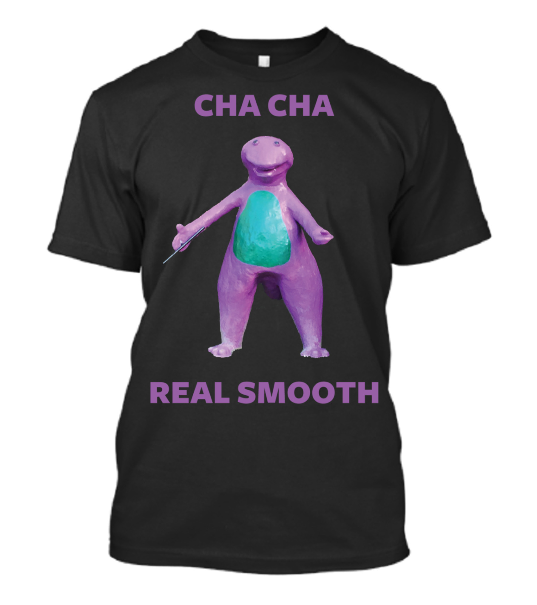 Cha Cha Real Smooth Purple Dinosaur Dance Move T-Shirt