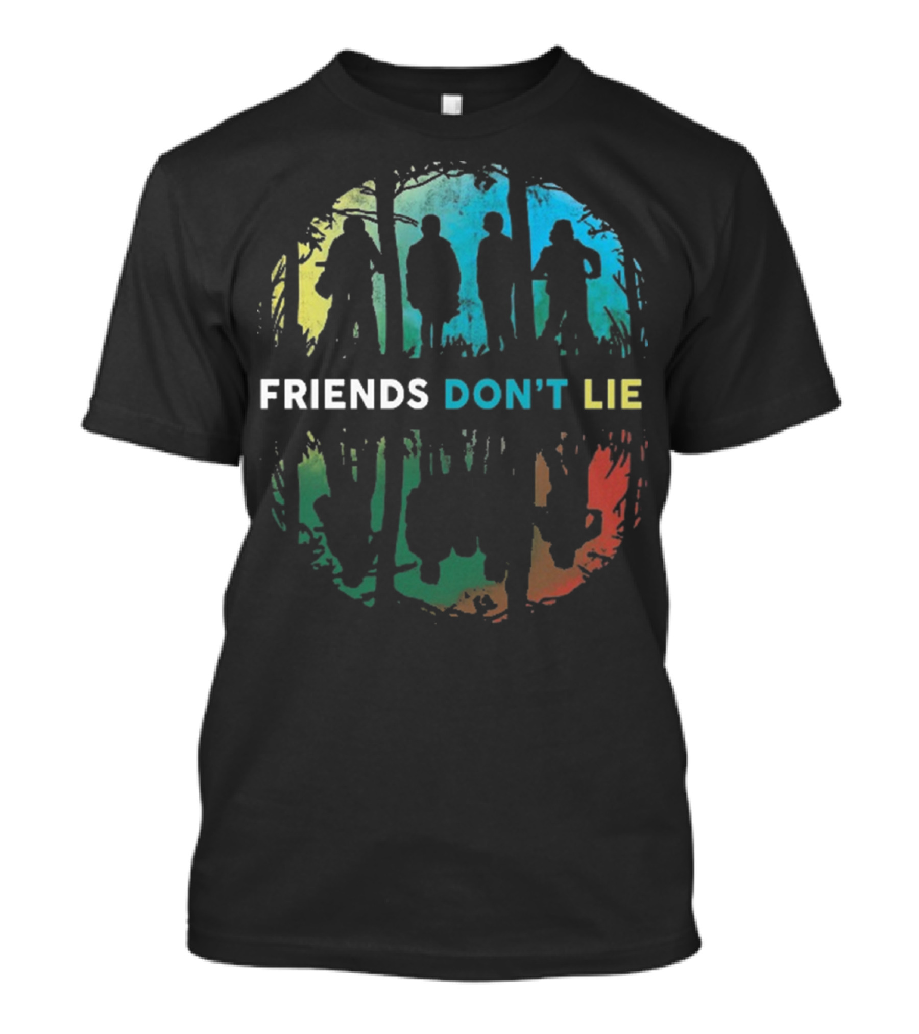 Friends Don't Lie Stranger Silhouette Reflection T-Shirt