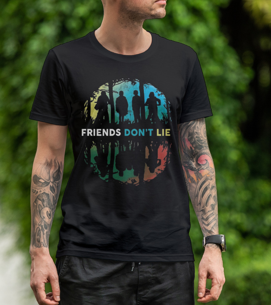 Friends Don't Lie Stranger Silhouette Reflection T-Shirt