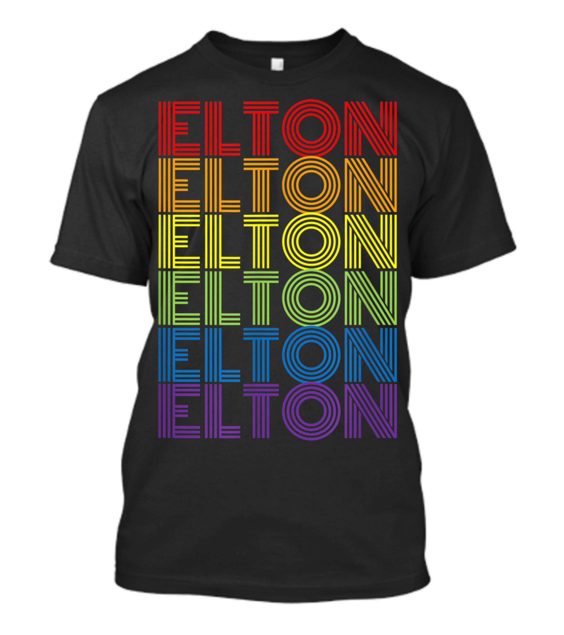 Elton Rainbow Retro T-Shirt