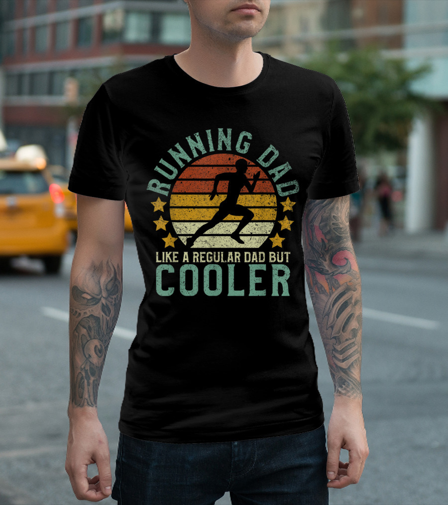 RUNNING DAD LIKE A REGULAR DAD BUT COOLER T-Shirt