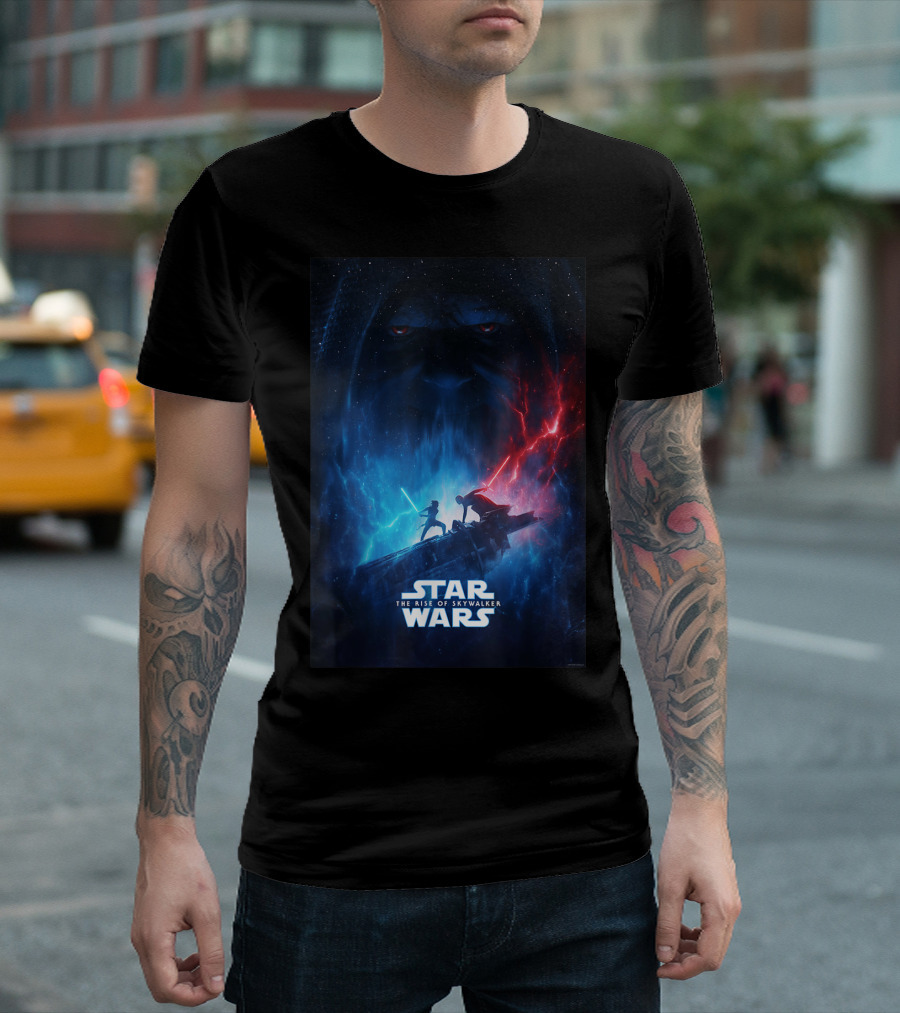 Star Wars The Rise Of Skywalker Lightsaber Duel Cosmic Showdown T-Shirt