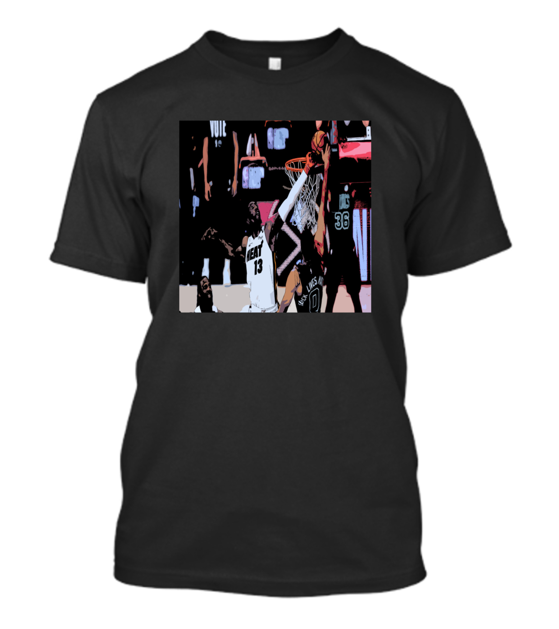 Bam Adebayo Blocks Jayson Tatum Dunk Miami Heat Vs Boston Celtics NBA Playoffs T-Shirt