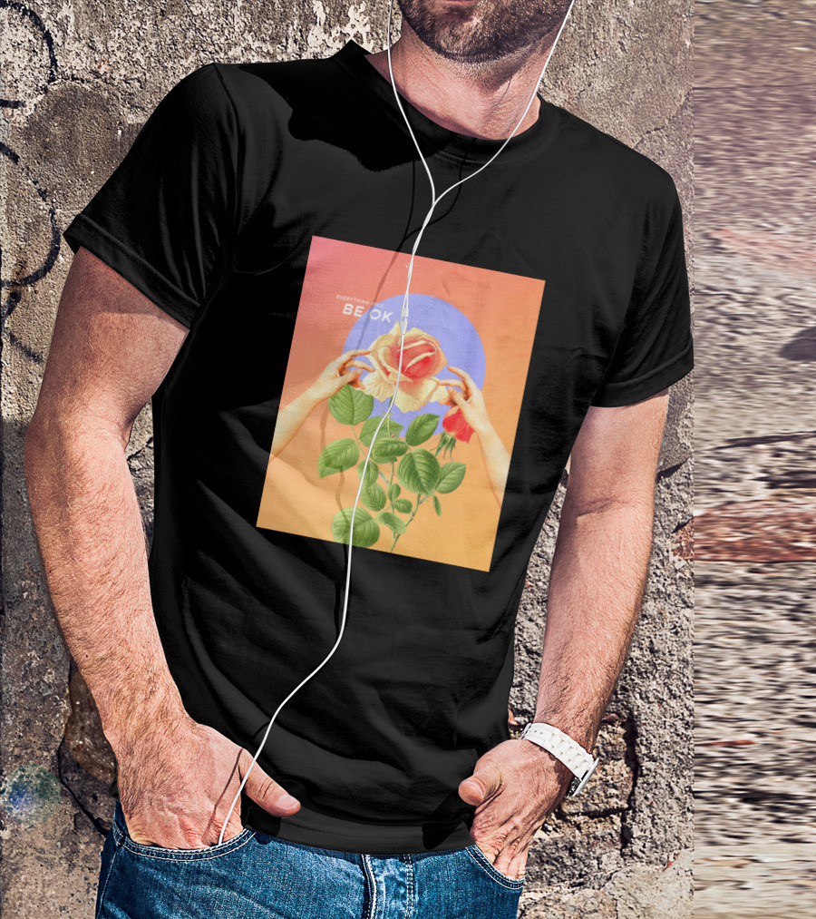 Everything Will Be OK Floral Hands Vintage Botanical T-Shirt