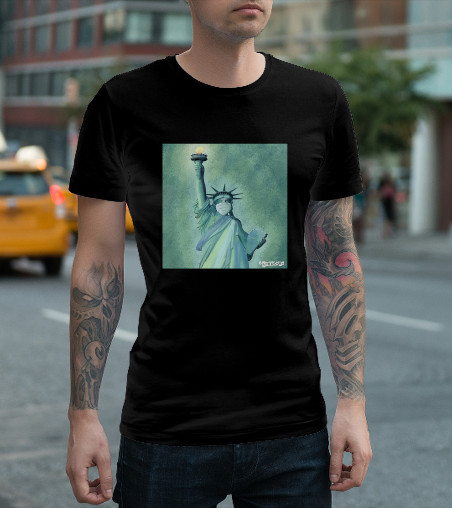 Our Lady Rona Liberty Statue Mask ANTONIOGAMONEDA T-Shirt