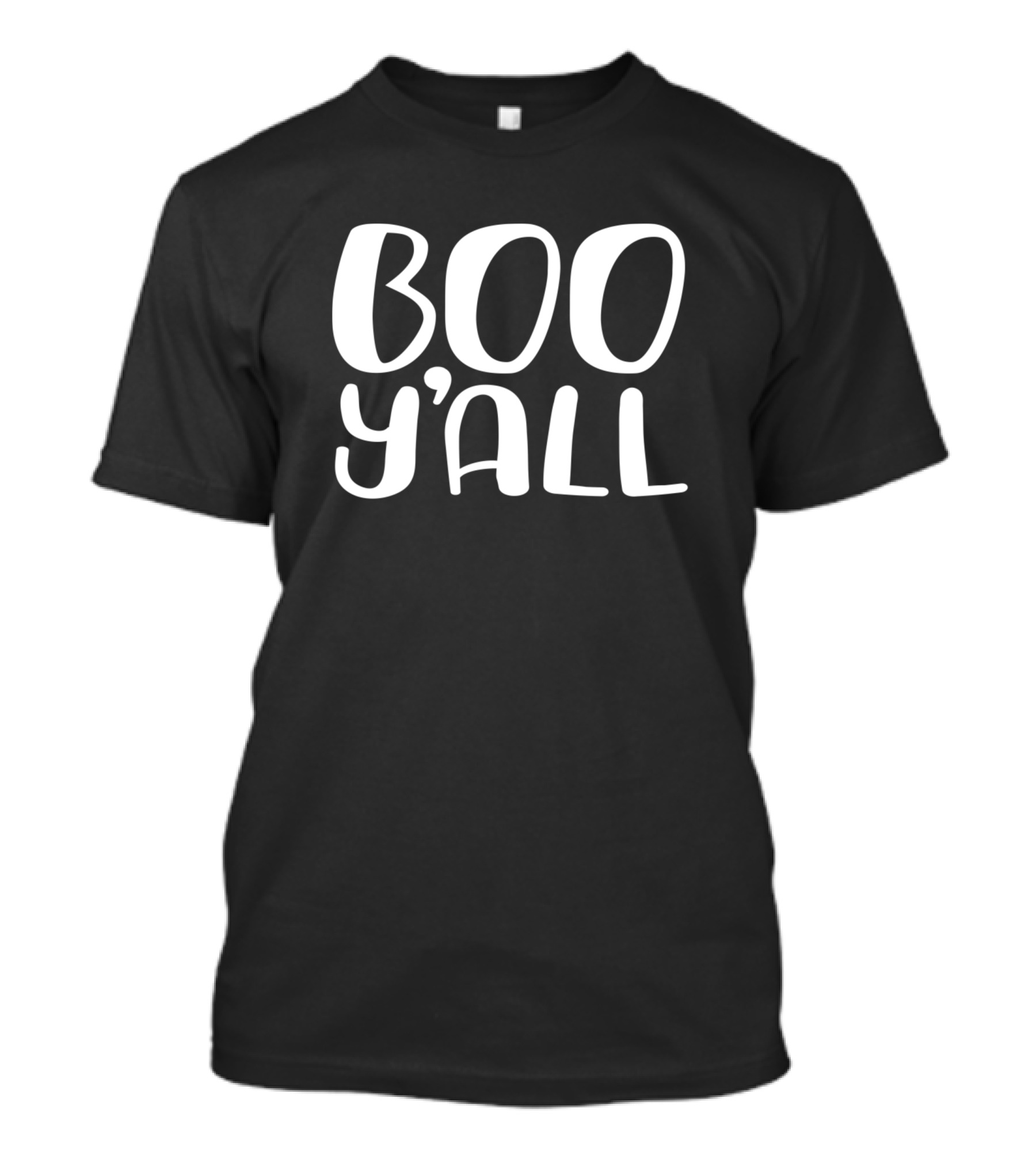 Boo Y'all Funny Boo Ghost Text Halloween T-Shirt