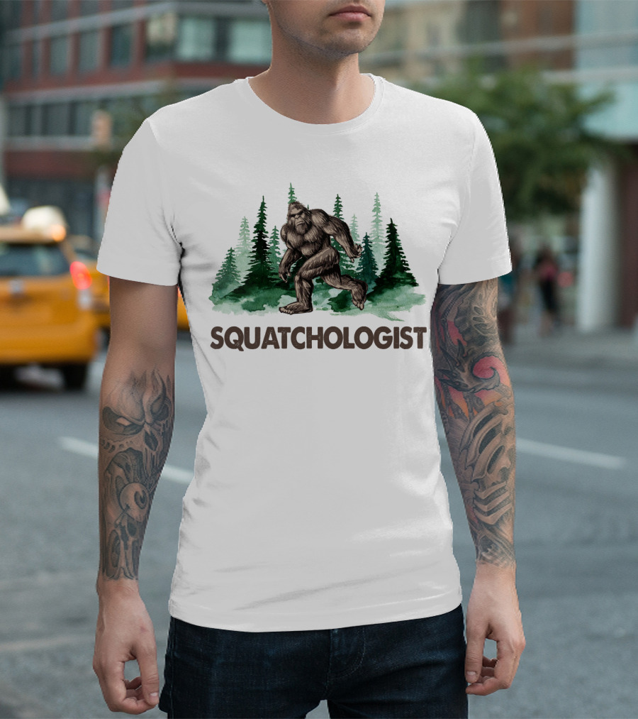 Squatchologist Bigfoot Forest Exploration T-Shirt