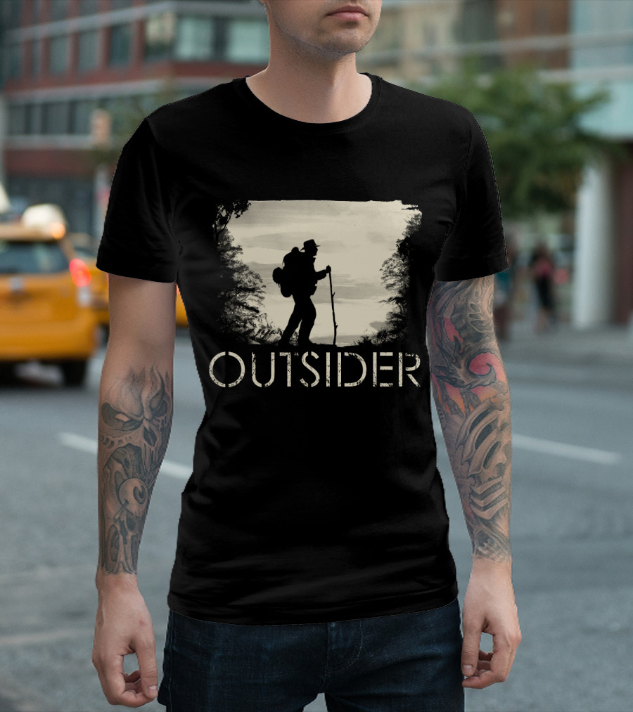 Outsider Hiking Adventure Silhouette Forest T-Shirt