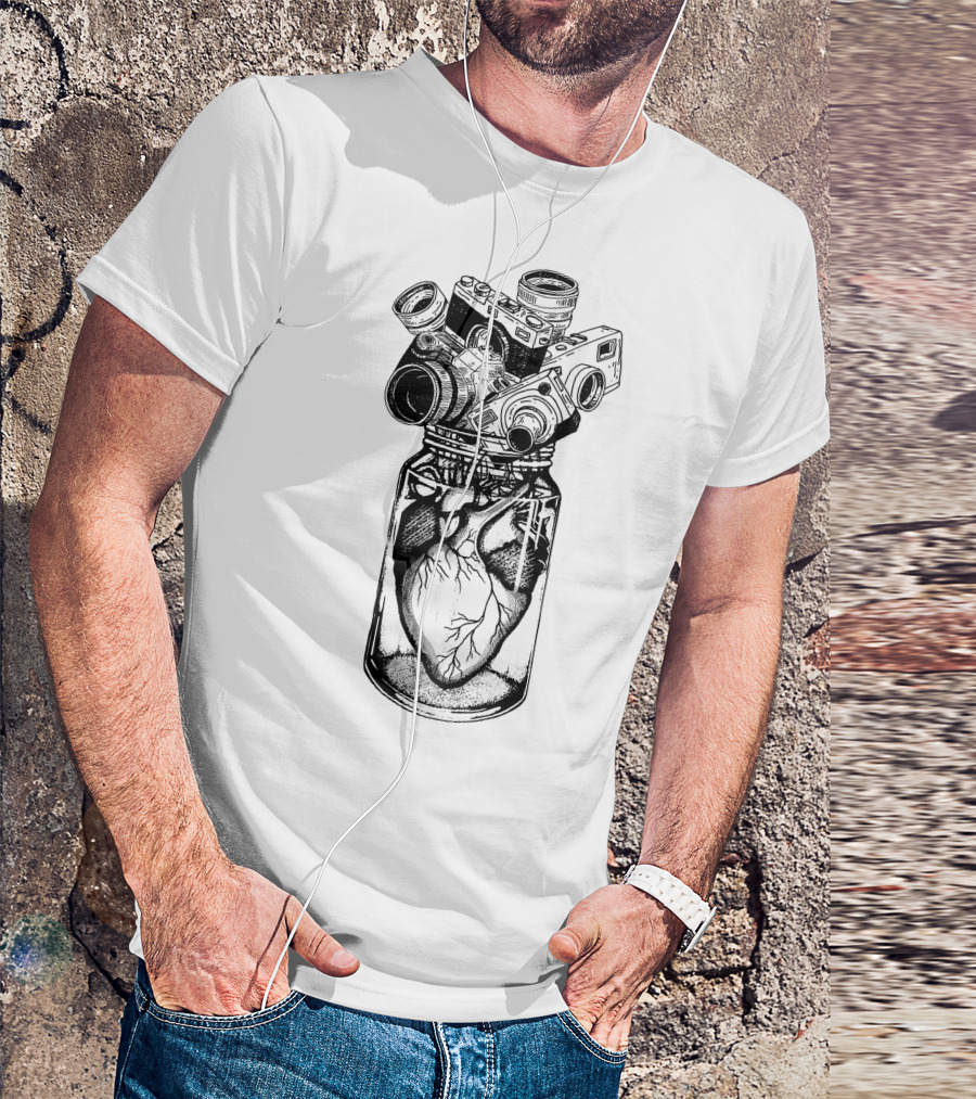 Camera Heart Jar Collection T-Shirt