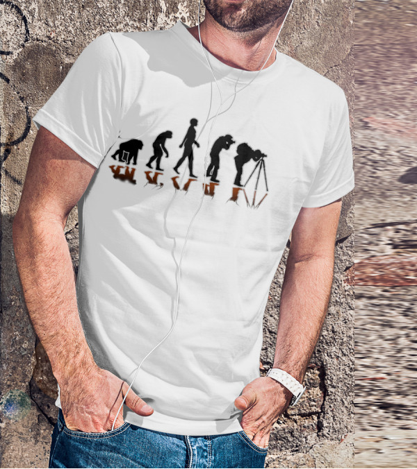 Photography Evolution Silhouette Progression T-Shirt