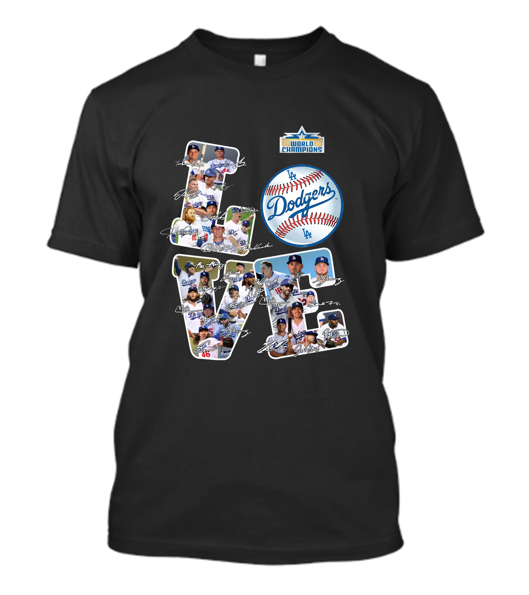 Los Angeles Dodgers World Champions Baseball Love T-Shirt