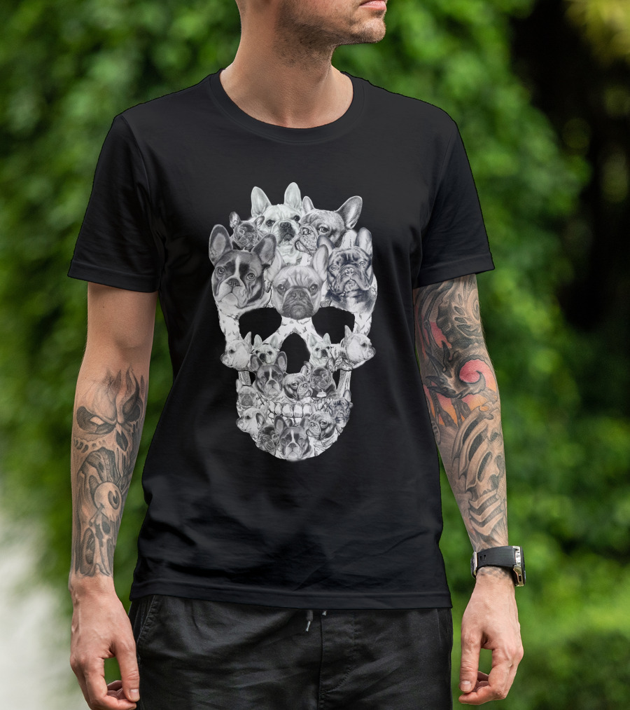 French Bulldogs Skull T-Shirt