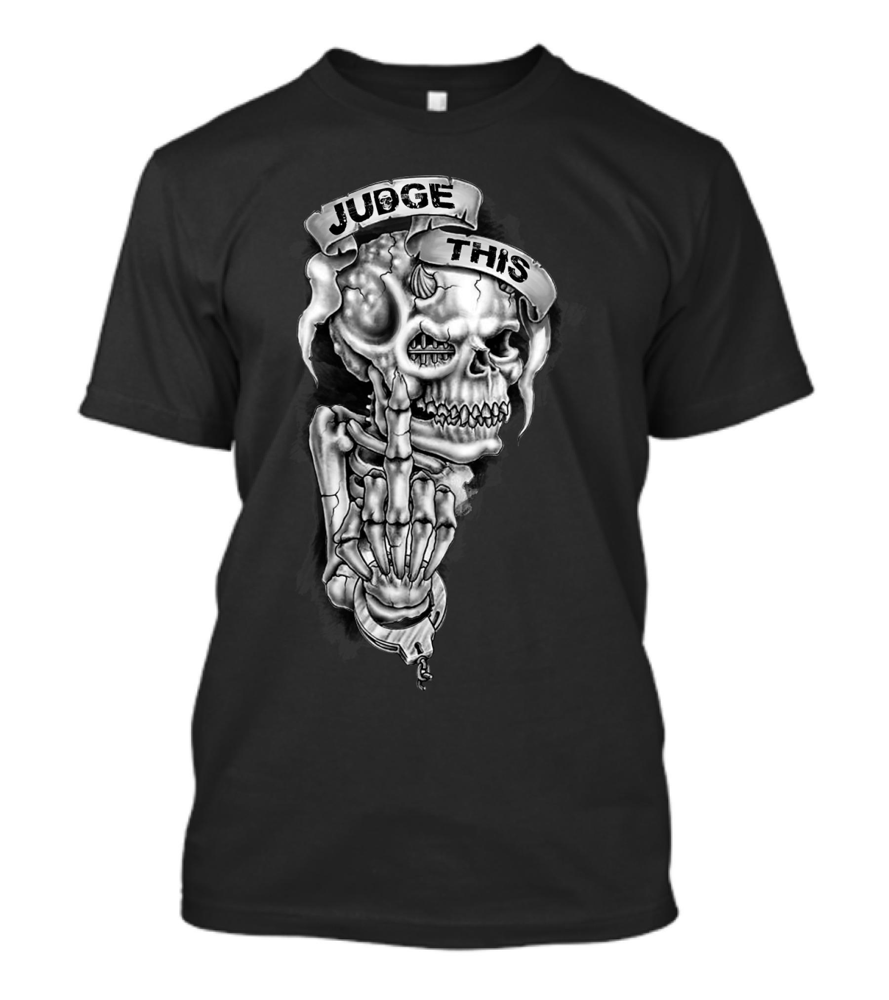 Skull Judge This Skeleton Middle Finger T-Shirt