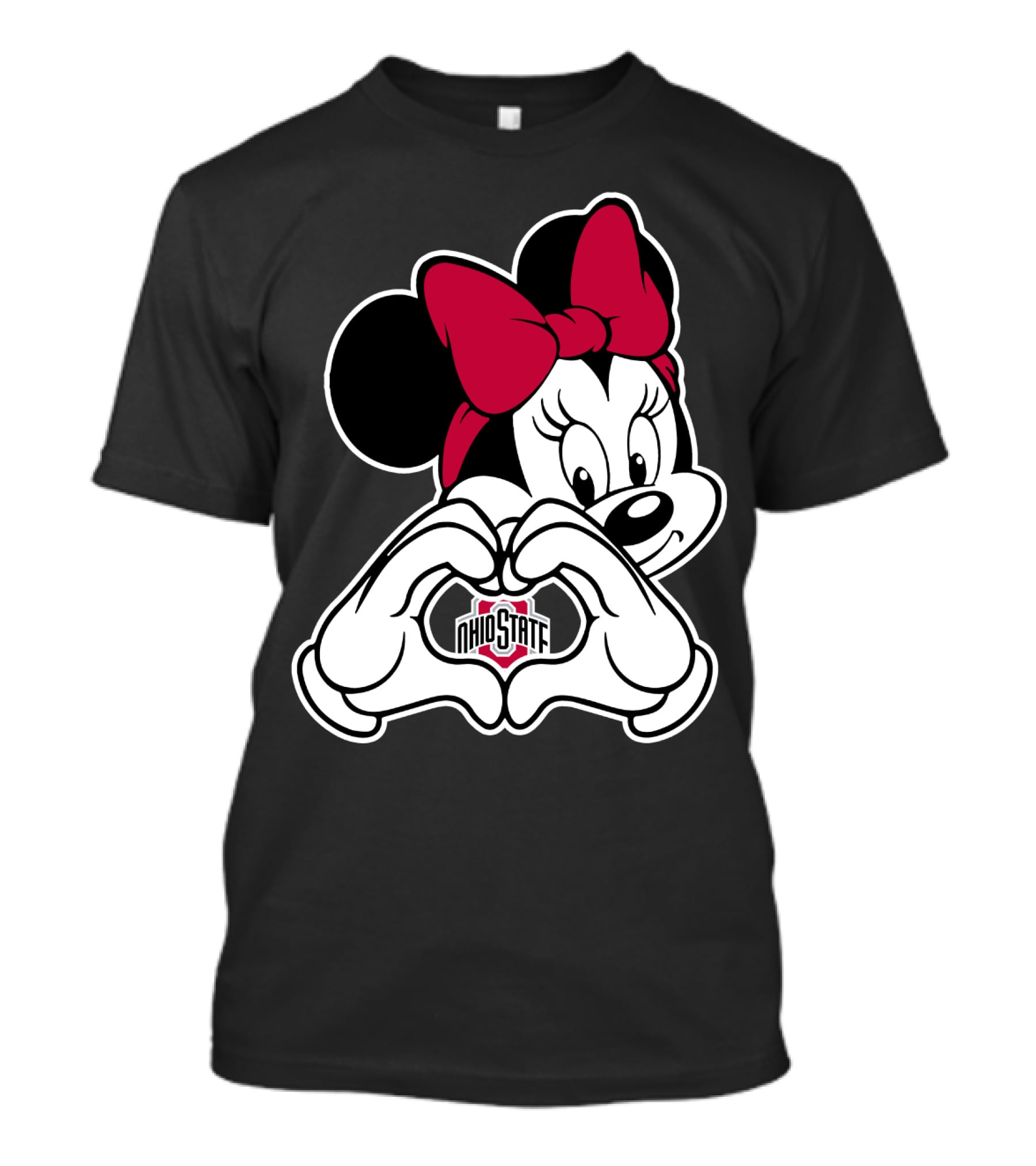 Ohio State Buckeyes Minnie Heart Hands T-Shirt