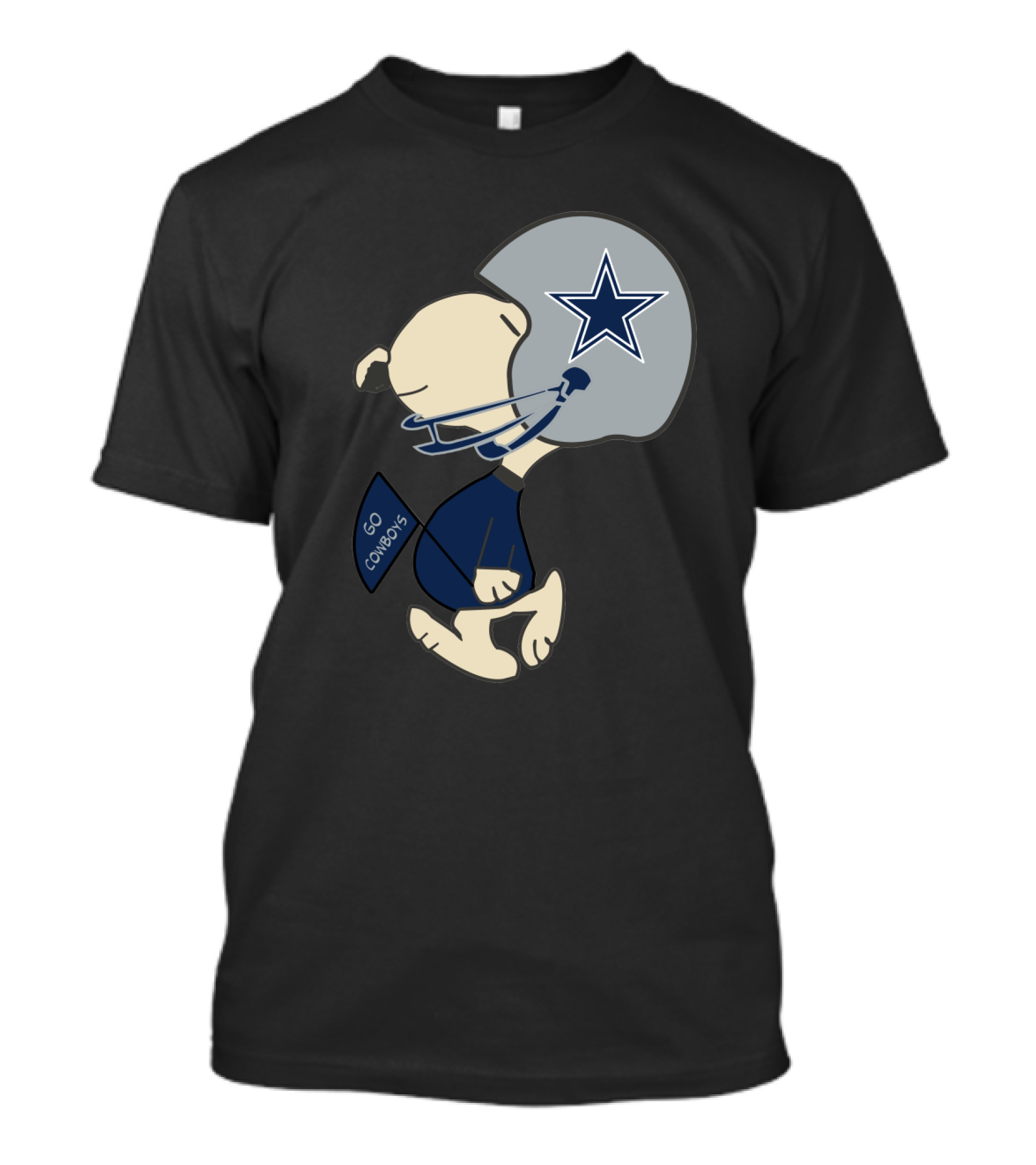 Go Cowboys Dallas Cowboys Helmet Star T-Shirt