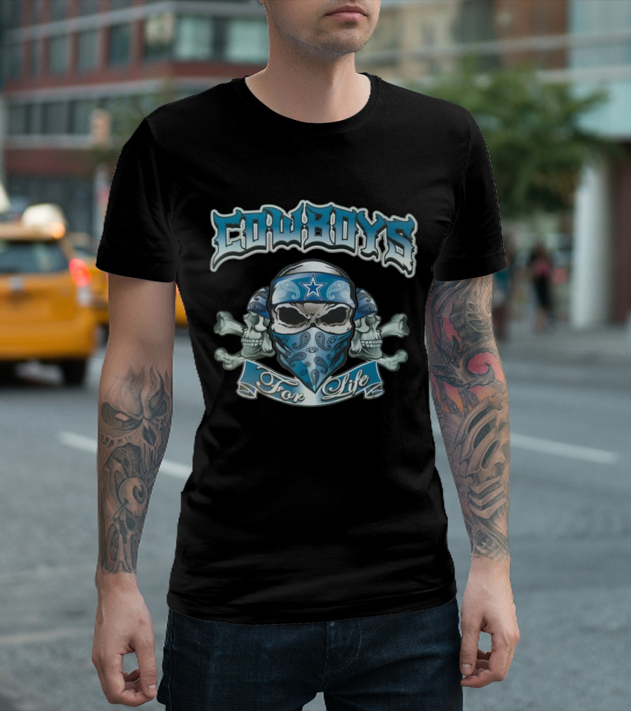 Cowboys For Life Skull Bandana Star T-Shirt