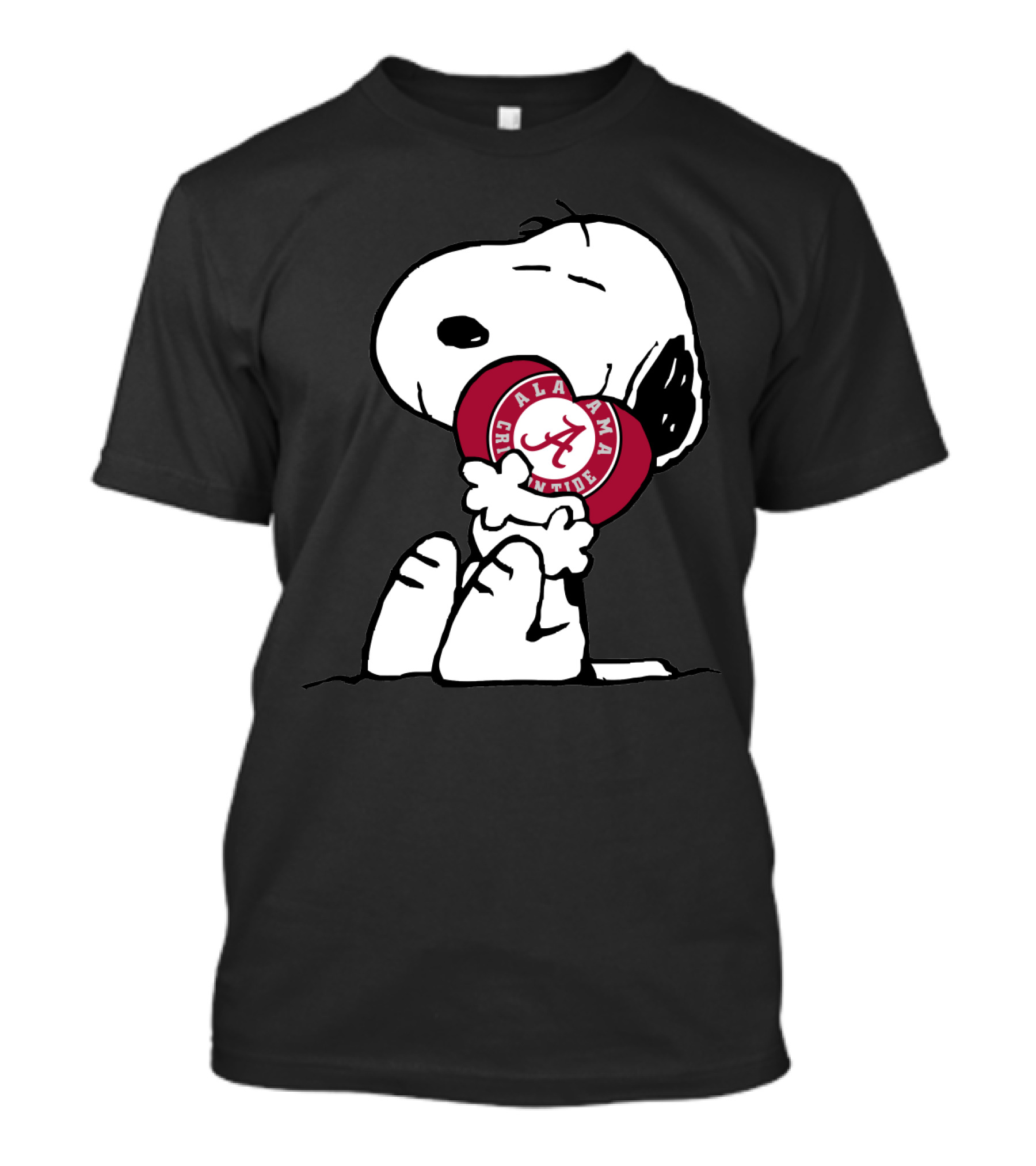 Alabama Crimson Tide Snoopy Hugging Heart T-Shirt
