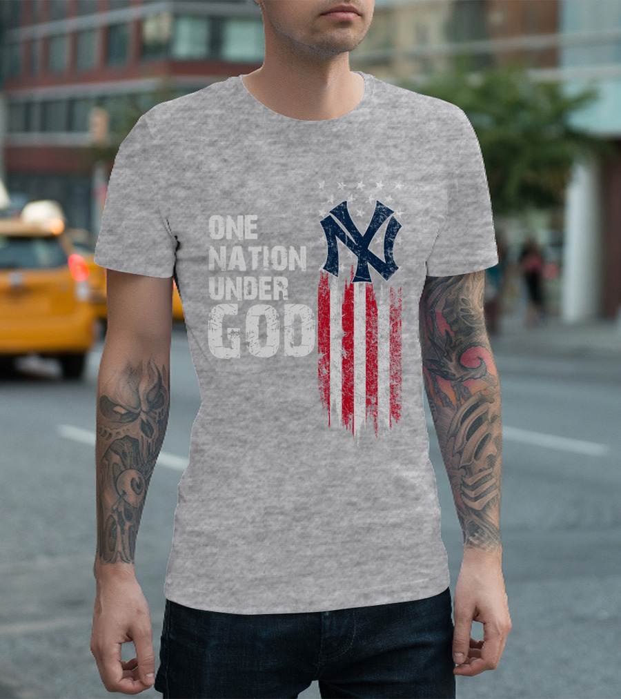 Ny Yankees One Nation Under God American Flag T-Shirt