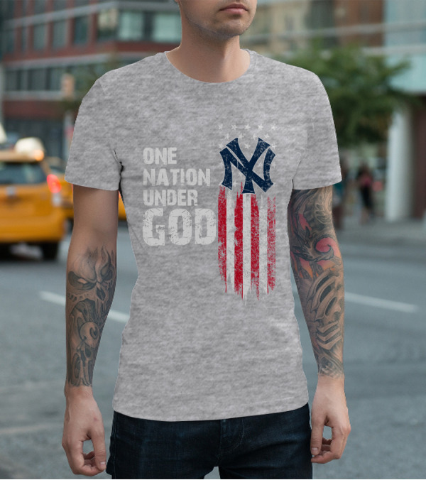 Ny Yankees One Nation Under God American Flag T-Shirt