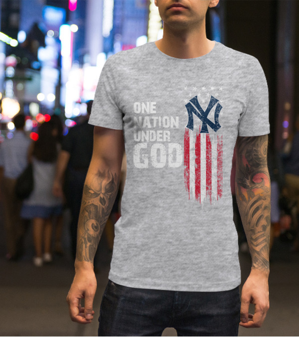 Ny Yankees One Nation Under God American Flag T-Shirt