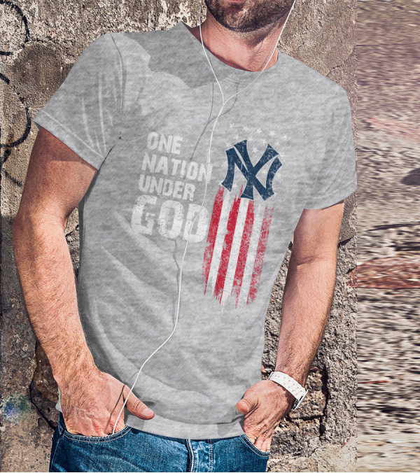 Ny Yankees One Nation Under God American Flag T-Shirt