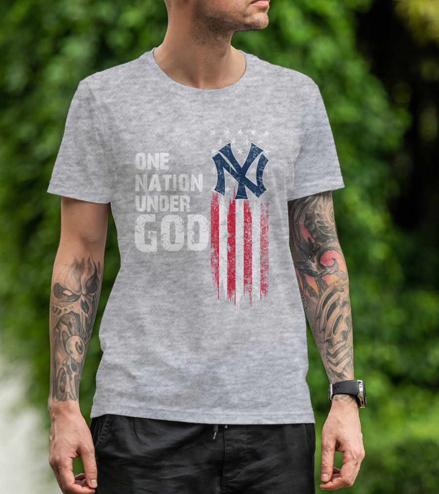Ny Yankees One Nation Under God American Flag T-Shirt