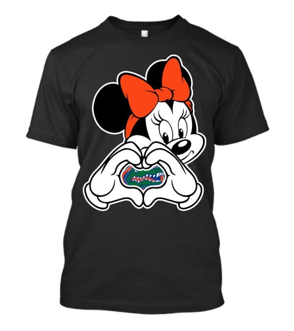 Florida Gators Minnie Mouse Heart Hands T-Shirt