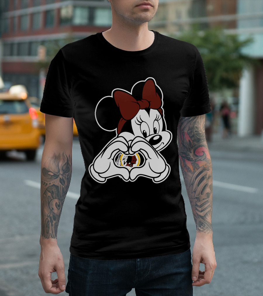 Minnie Heart Washington Redskins T-Shirt