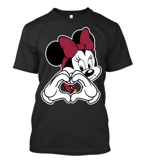 Minnie Heart Arizona Cardinals T-Shirt