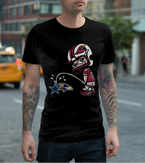 Cardinals Fans Satirical Rivalry With Cowboys And Ravens T-Shirt
