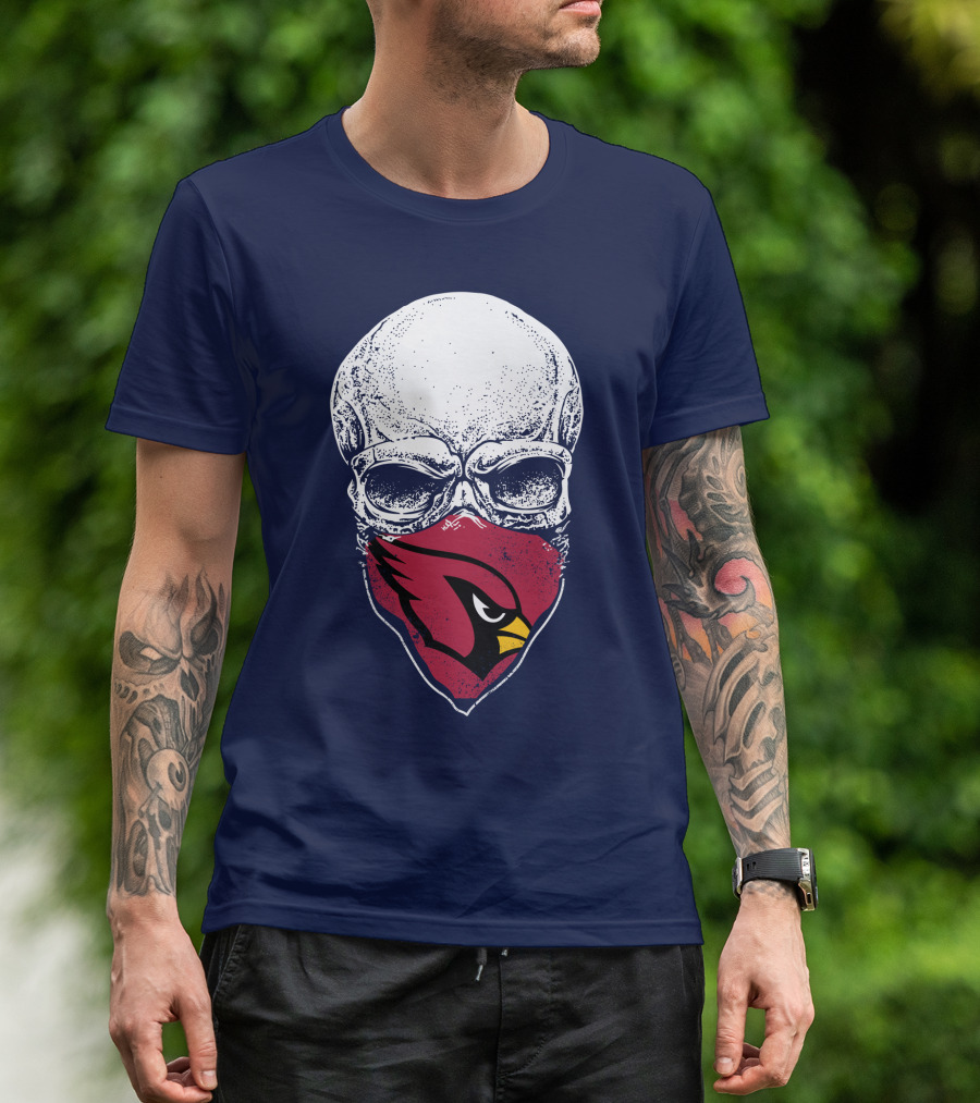 Cardinals Fans Skull Bandana T-Shirt