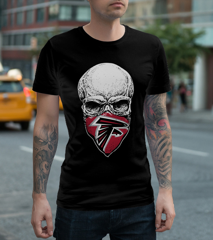 Atlanta Falcons Skull Logo 팬덤 T-Shirt
