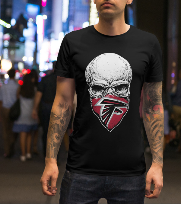 Atlanta Falcons Skull Logo 팬덤 T-Shirt