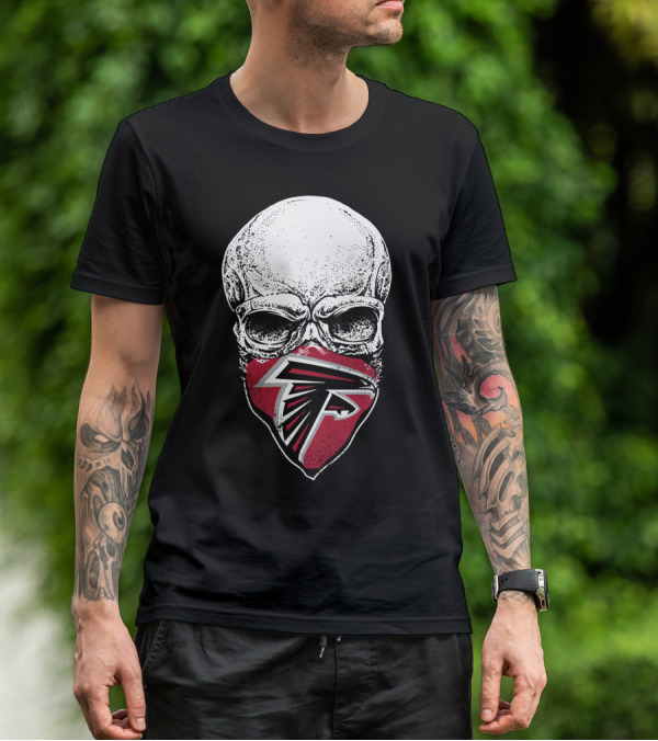 Atlanta Falcons Skull Logo 팬덤 T-Shirt