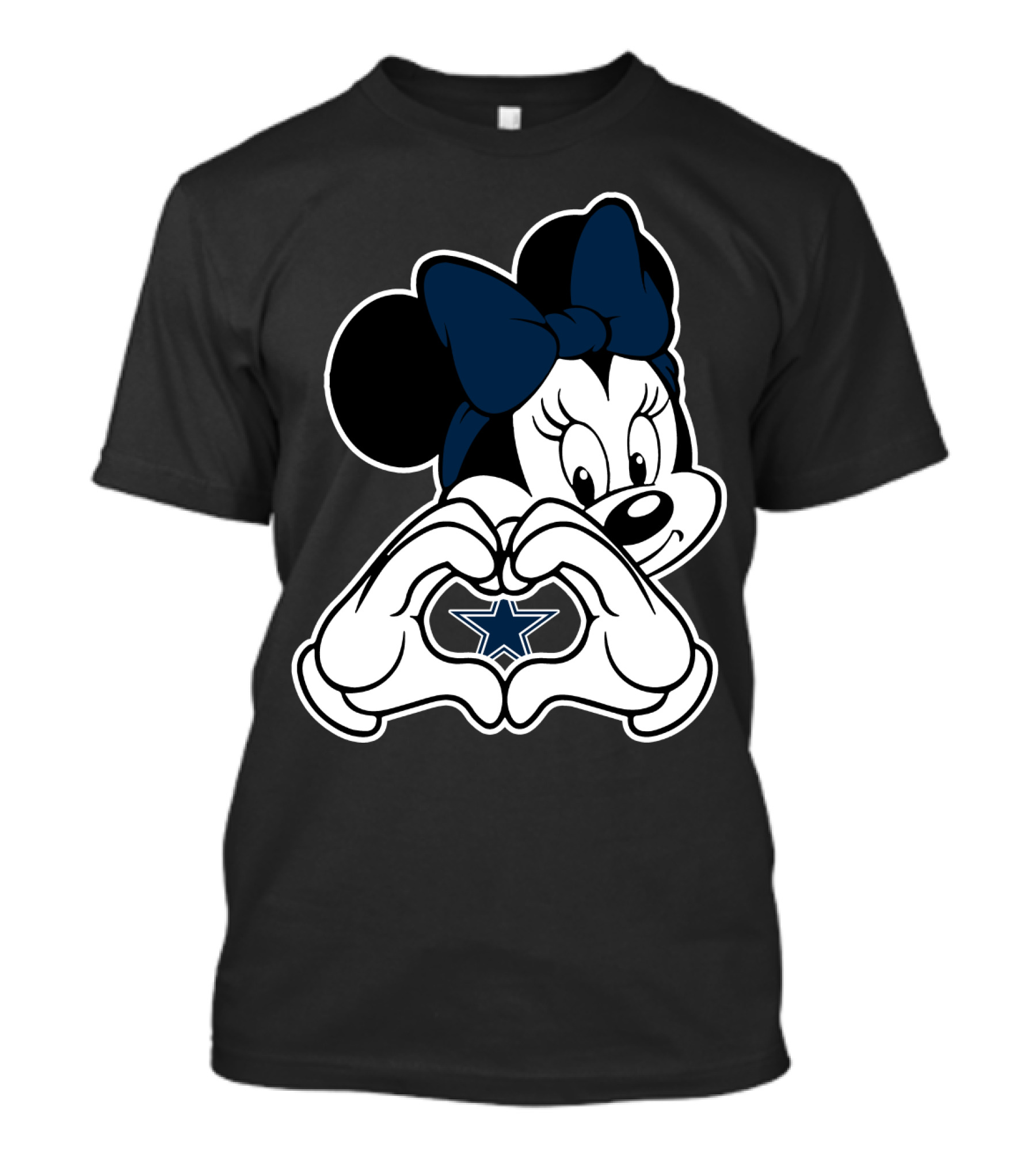 Dallas Cowboys Fans Minnie Mouse Star Handheart T-Shirt