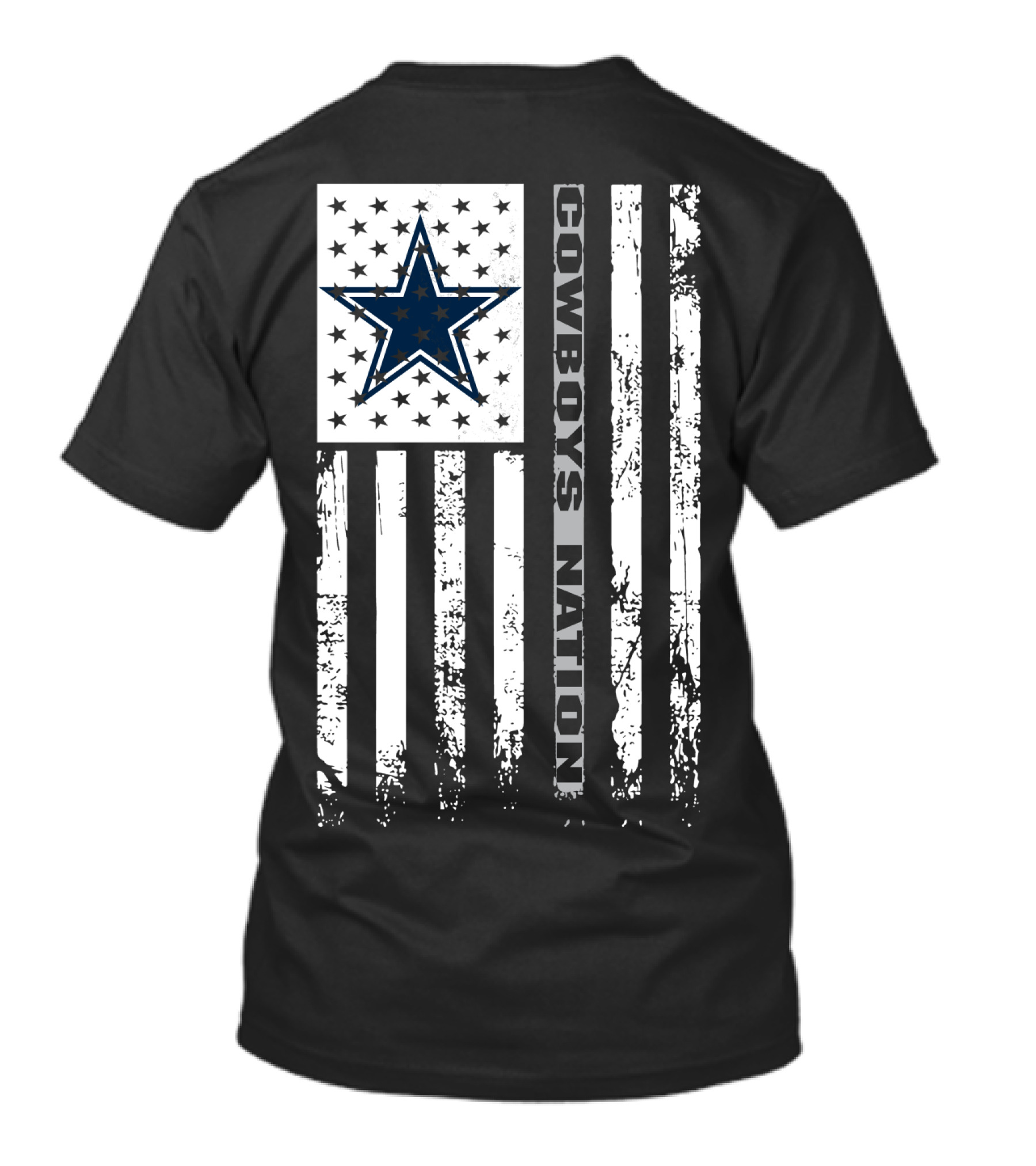 Cowboys Nation Dallas Cowboys Fans Flag Star T-Shirt