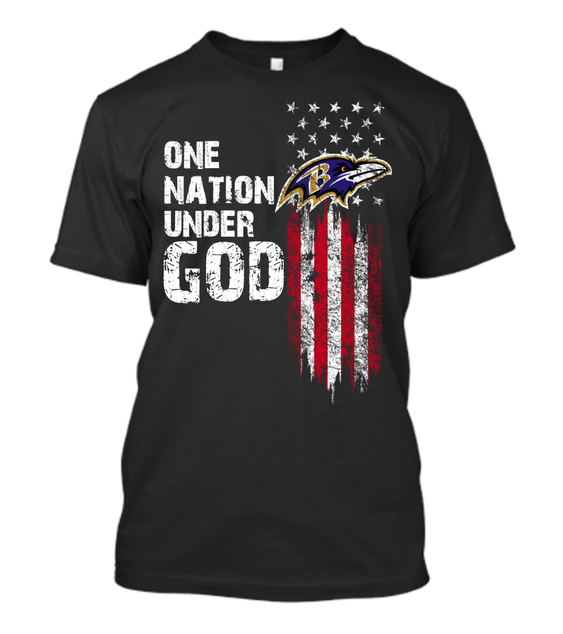 One Nation Under God Baltimore Ravens T-Shirt