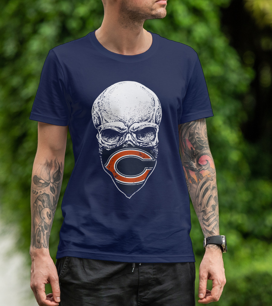 Chicago Bears Skull C T-Shirt